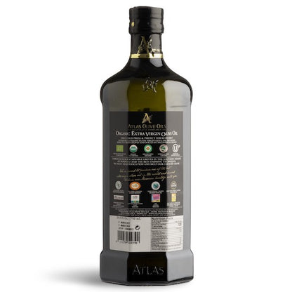 New! OLIVE OIL, ORGANIC EXTRA VIRGIN, ATLAS, 25.3 OZ